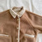 Bertie Button Up Sherpa Teddy Coat (Caramel)